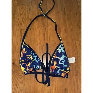 Malibu Dream Girl y2k strappy bikini top juniors floral hippie size 9